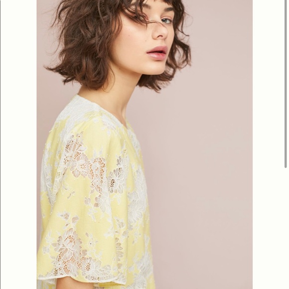 Yellow lace blouse - Picture 5 of 6